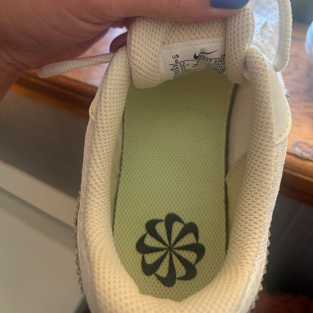 Nike Cream Sneakers with Swarovski crystals